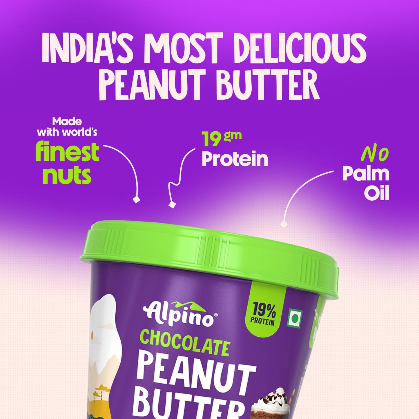 Chocolate Peanut Butter Smooth - Roasted Peanuts, Chocolate Paste & Brown Sugar - 19% Protein, Source of Healthy Fats
