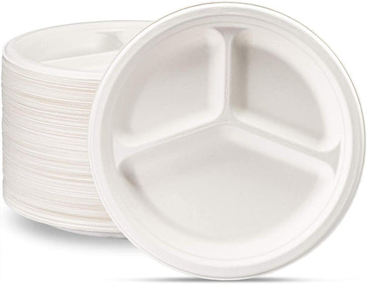 3 Compartment Dish - Bagasse