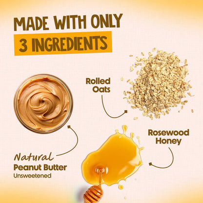 High Protein Super Rolled Oats Honey, Natural Peanut Butter & Honey – 15g Protein, Salt, Gluten-Free