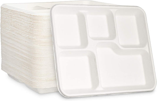 5 Compartment Dish - Bagasse