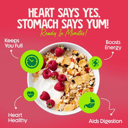 Protein-Rich Super Muesli Fruit & Nuts - 63% Whole Grains, 15% Fruits & Nuts - 16% Protein, Source of Dietary Fibre & Healthy Fats