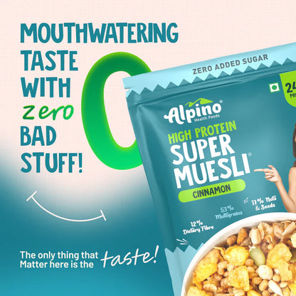 Cinnamon Super Muesli Zero Added Sugar High Protein