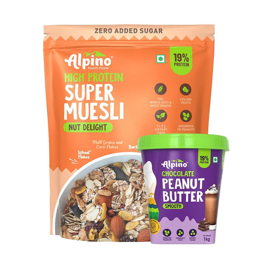 Breakfast Combo - Super Museli Nut Delight 400g & Chocolate Peanut Butter Smooth 1kg